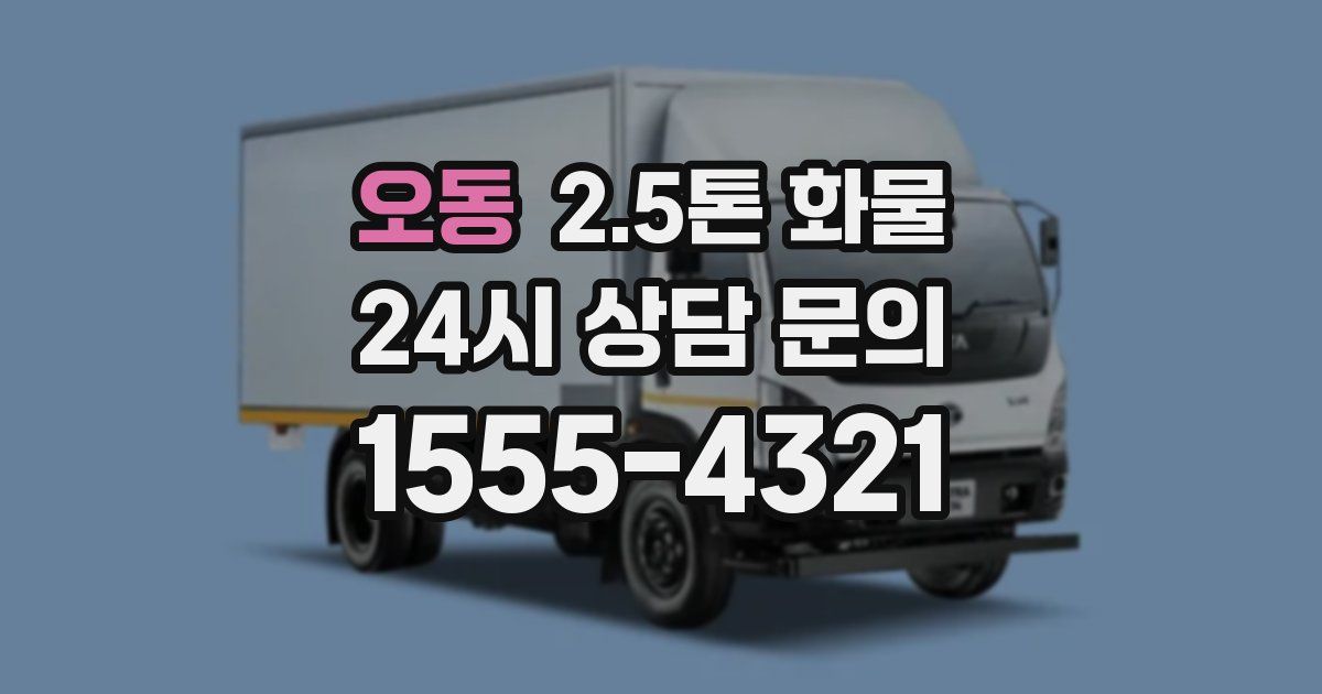 오동 2.5톤 화물