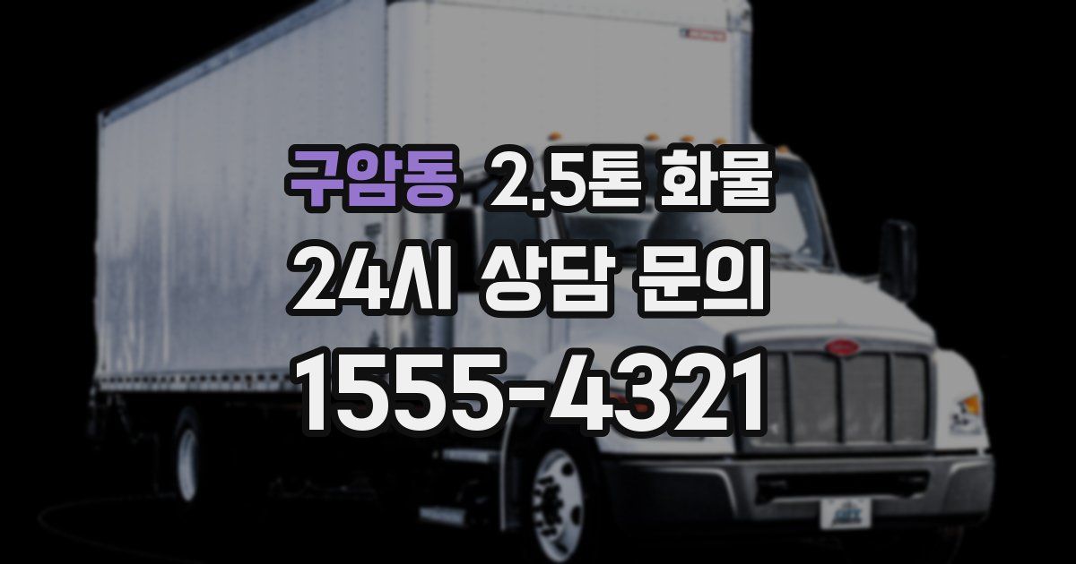 구암동 2.5톤 화물