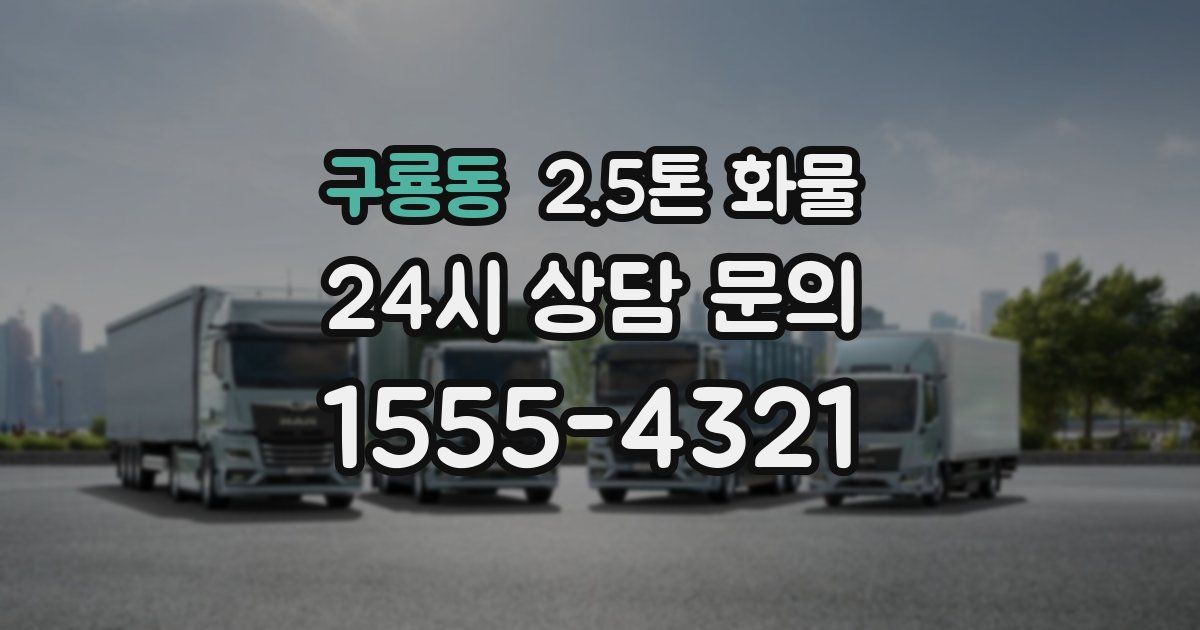 구룡동 2.5톤 화물