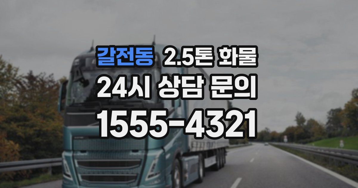 갈전동 2.5톤 화물