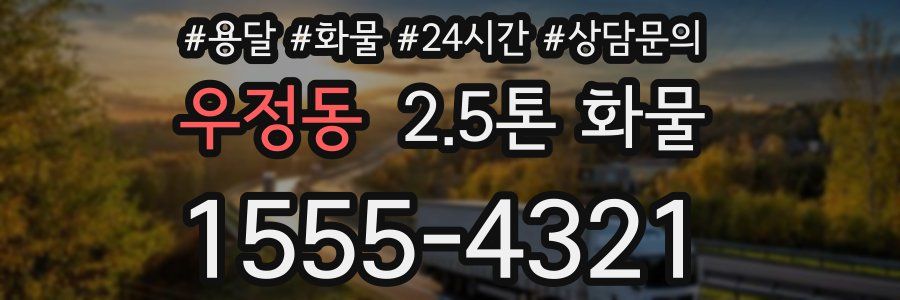 우정동 2.5톤 화물