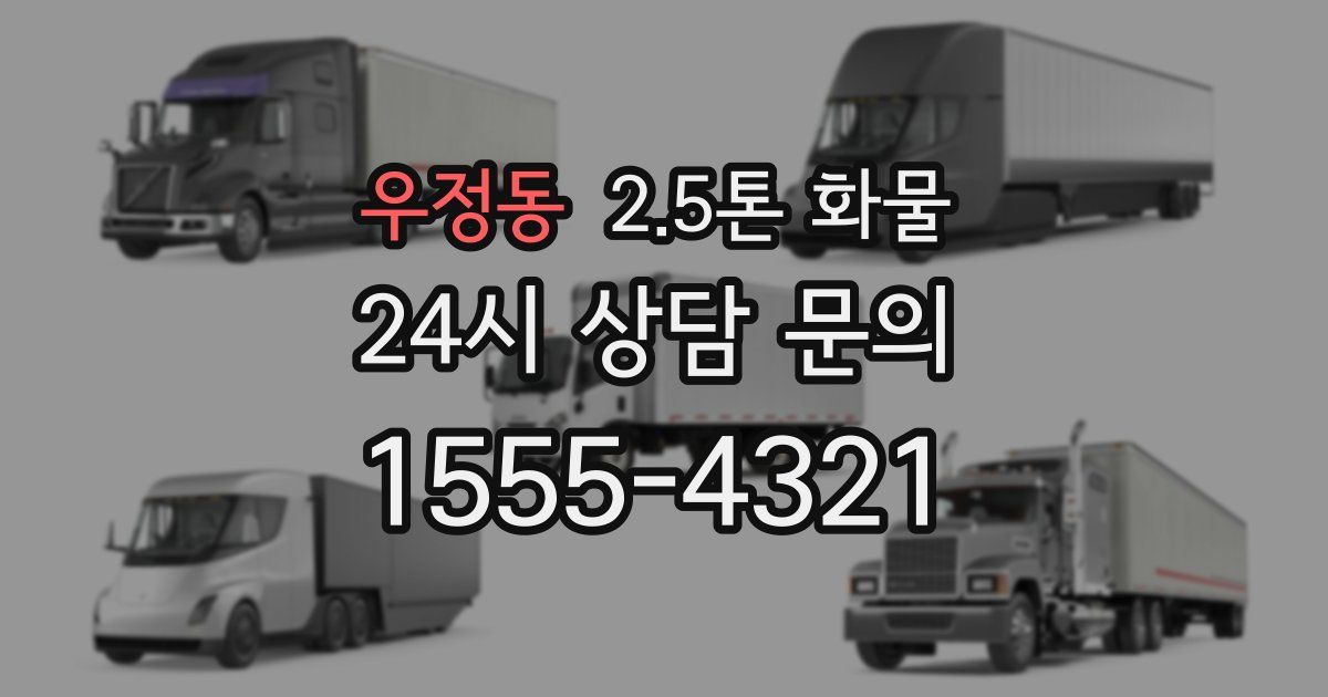 우정동 2.5톤 화물