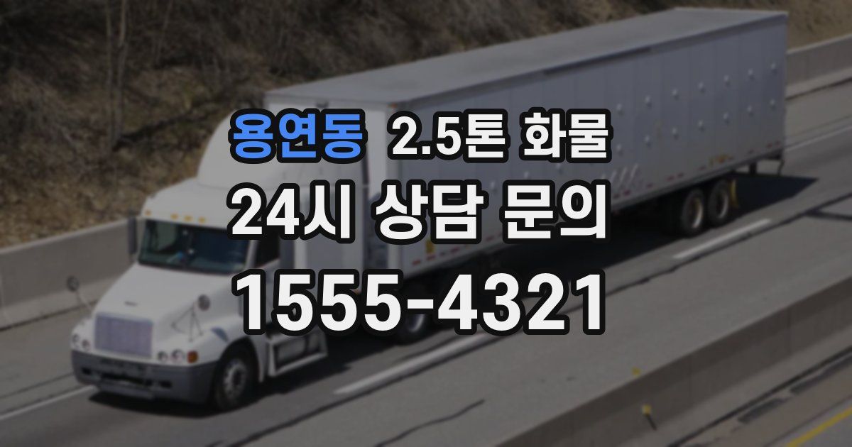 용연동 2.5톤 화물