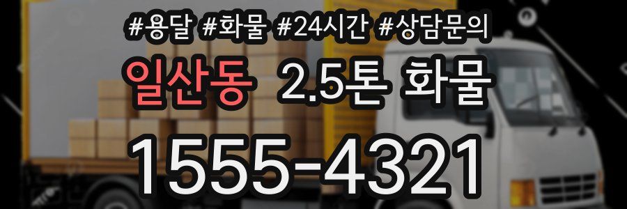일산동 2.5톤 화물