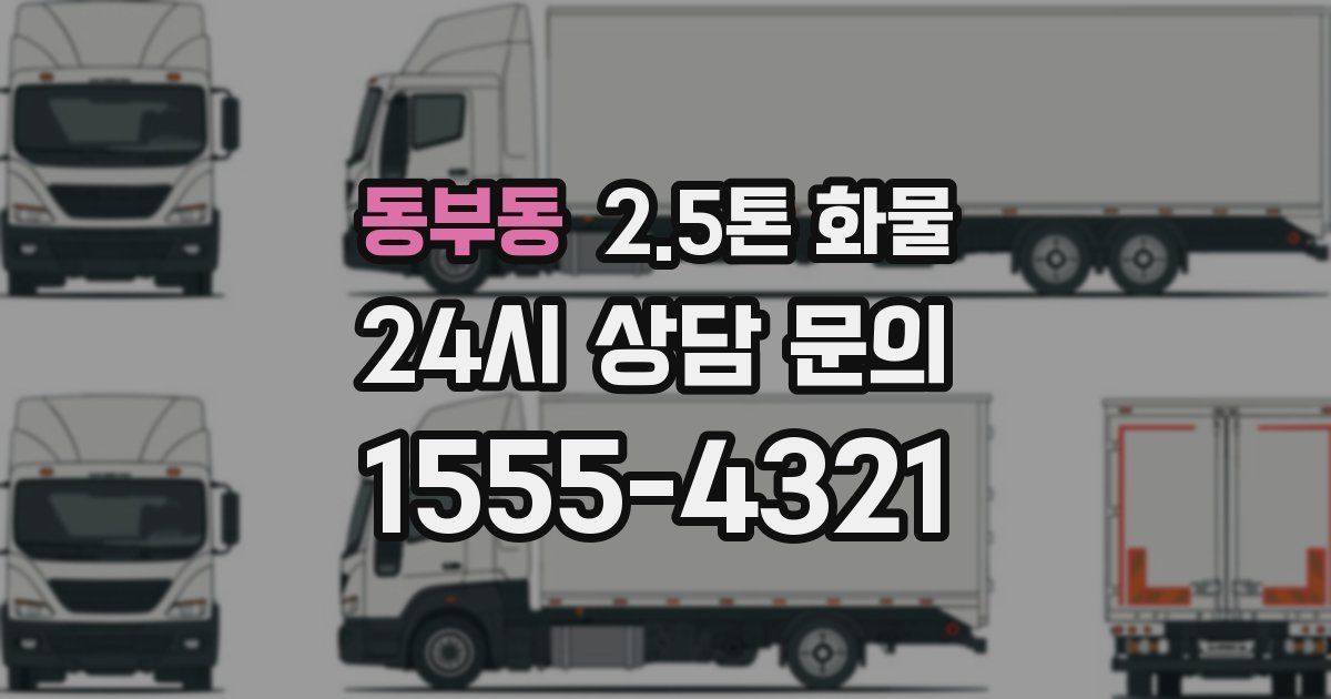 동부동 2.5톤 화물