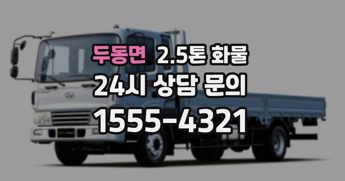 두동면 2.5톤 화물