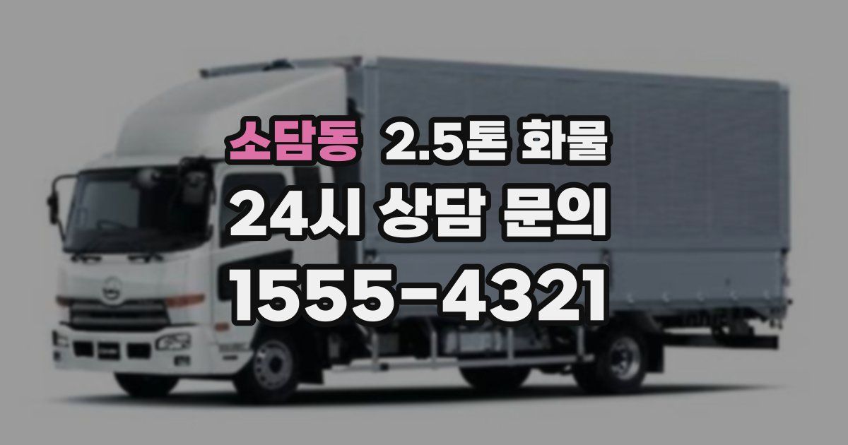 소담동 2.5톤 화물