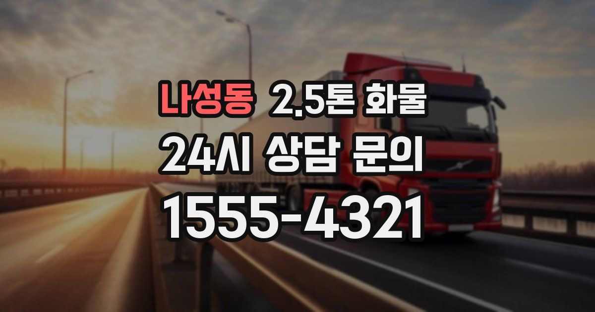 나성동 2.5톤 화물