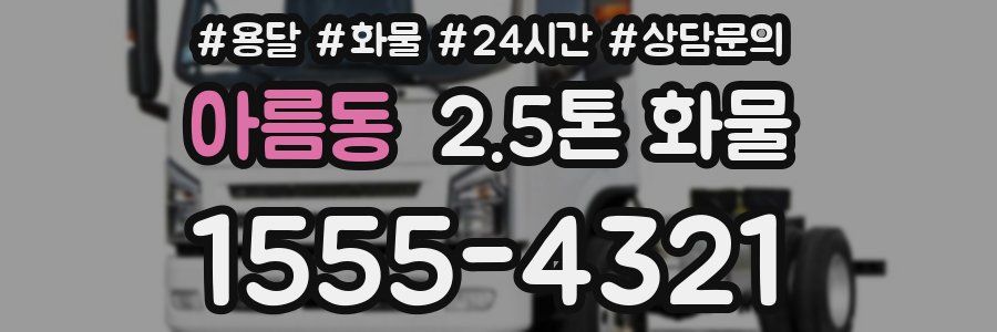 아름동 2.5톤 화물