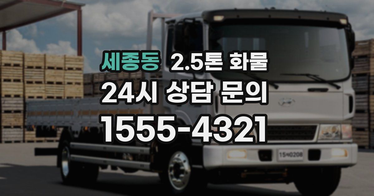 세종동 2.5톤 화물