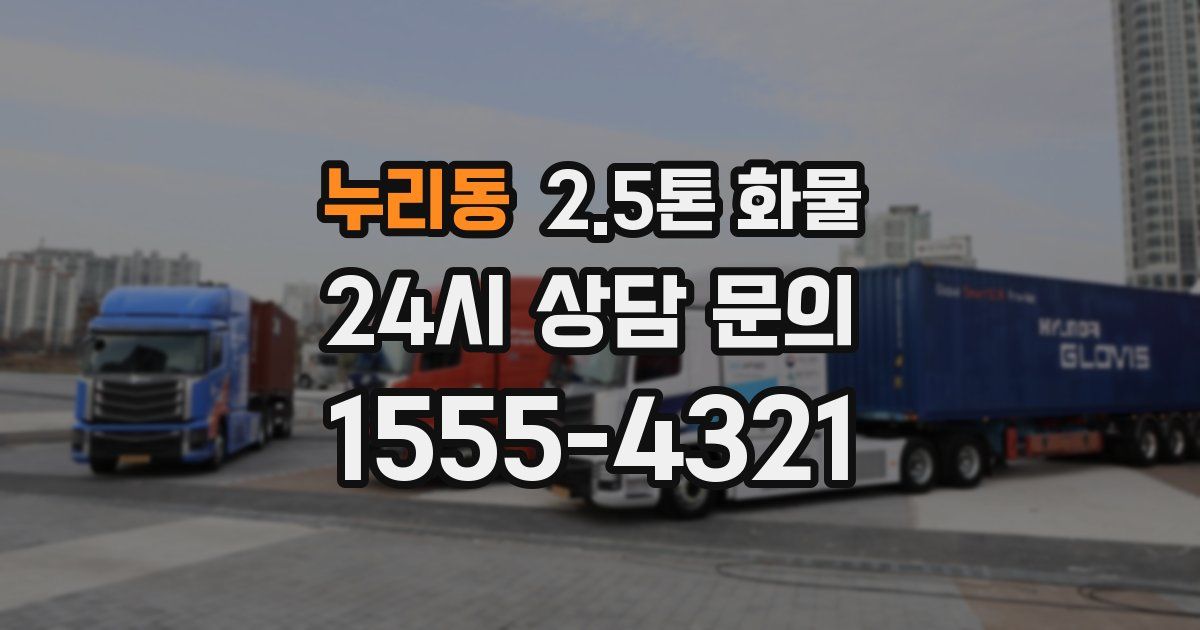 누리동 2.5톤 화물