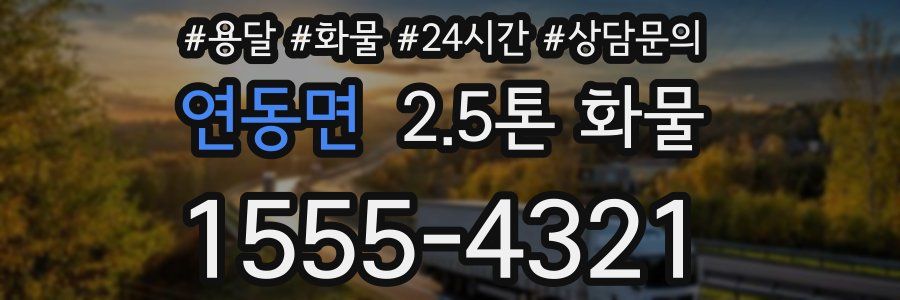연동면 2.5톤 화물