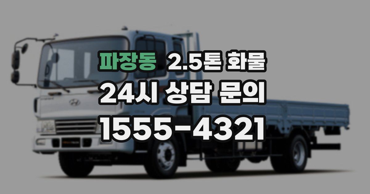 파장동 2.5톤 화물
