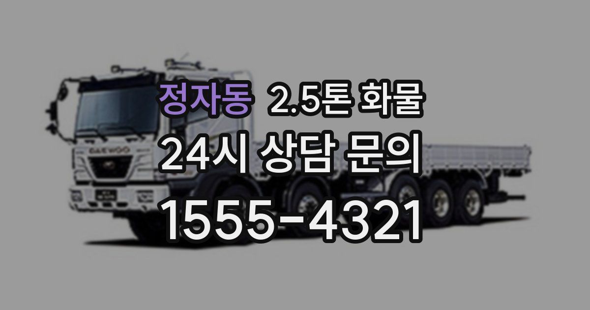 정자동 2.5톤 화물