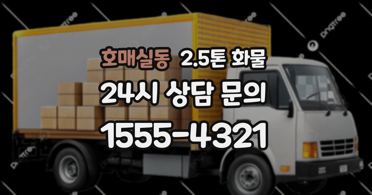 호매실동 2.5톤 화물