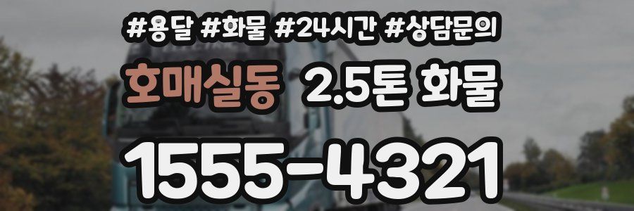 호매실동 2.5톤 화물