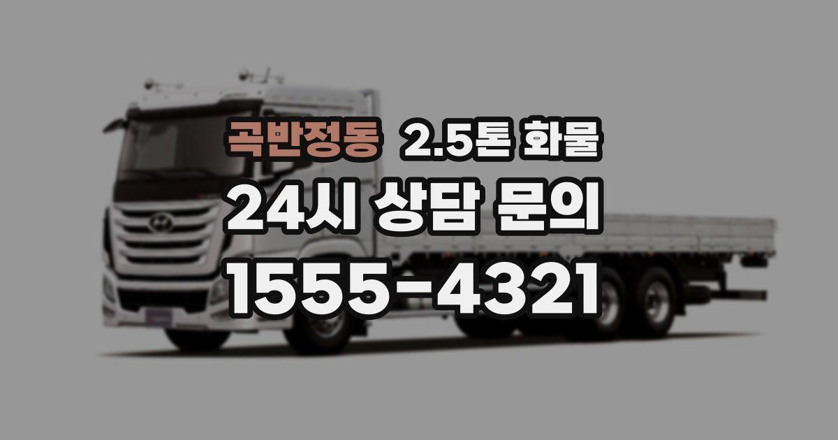 곡반정동 2.5톤 화물