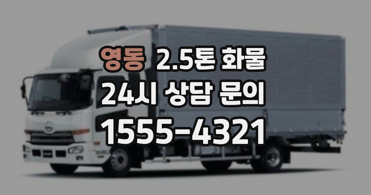 영동 2.5톤 화물