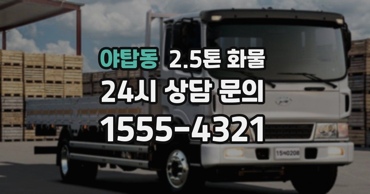 야탑동 2.5톤 화물