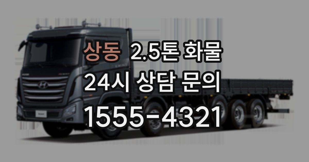 상동 2.5톤 화물