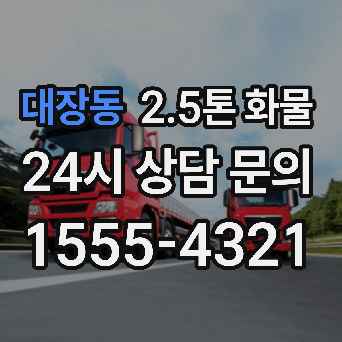 대장동 2.5톤 화물