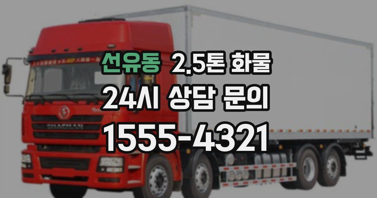 선유동 2.5톤 화물