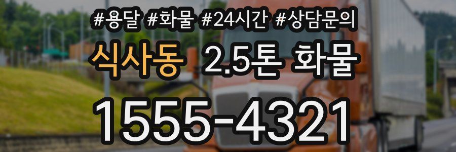 식사동 2.5톤 화물