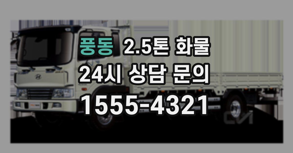 풍동 2.5톤 화물