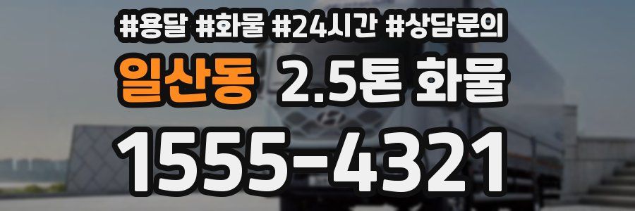 일산동 2.5톤 화물