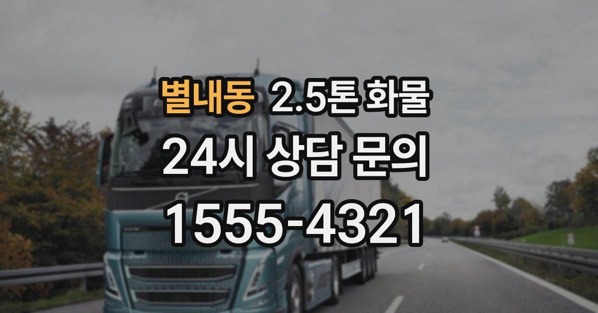 별내동 2.5톤 화물