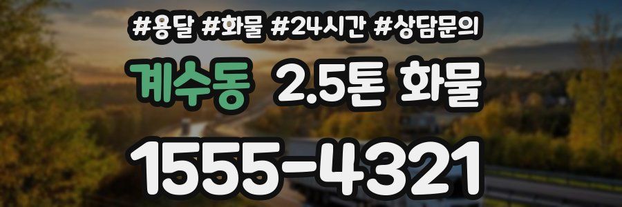 계수동 2.5톤 화물