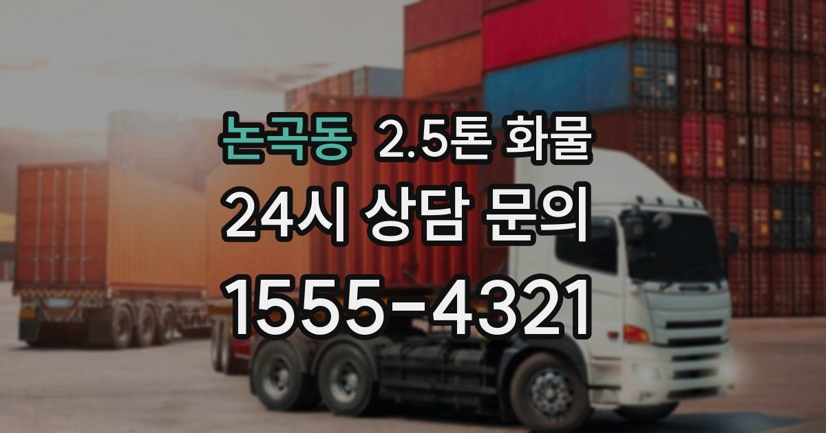 논곡동 2.5톤 화물
