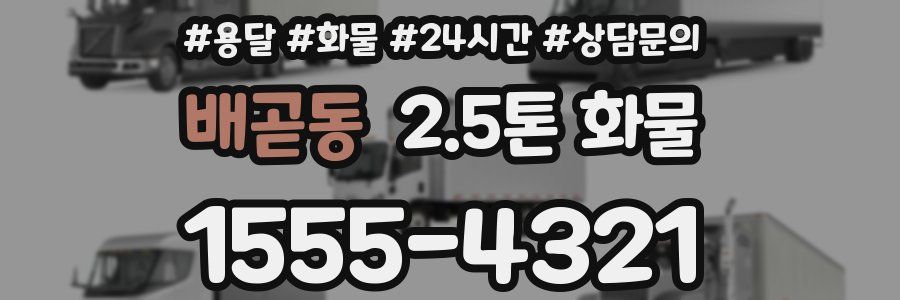배곧동 2.5톤 화물