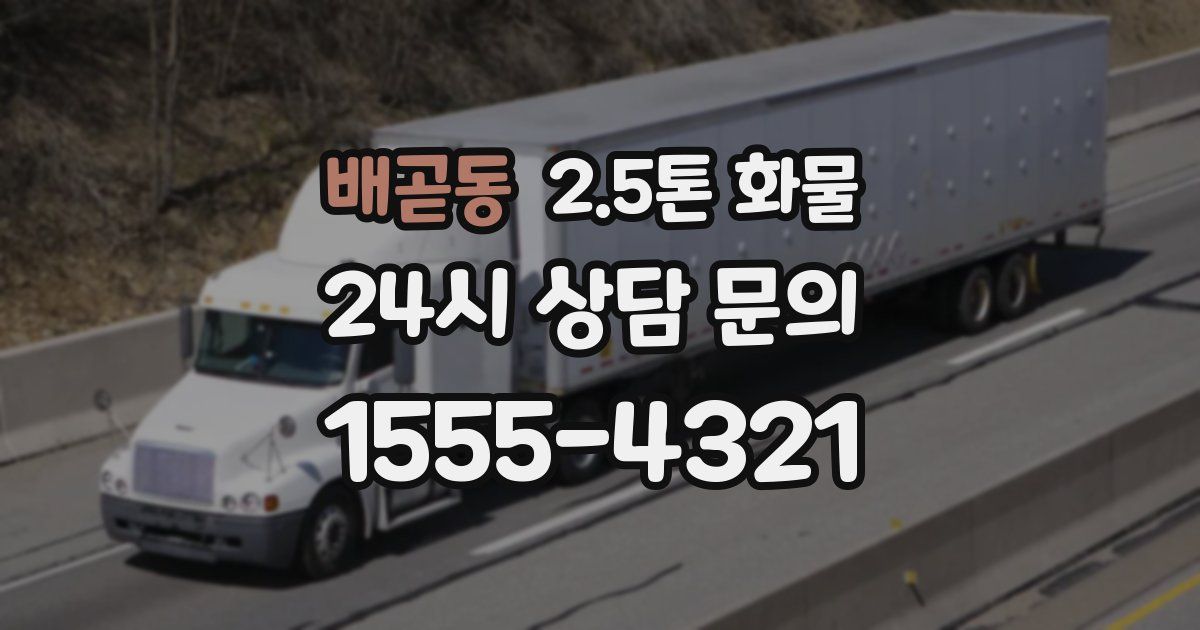 배곧동 2.5톤 화물