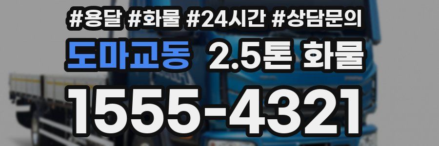 도마교동 2.5톤 화물