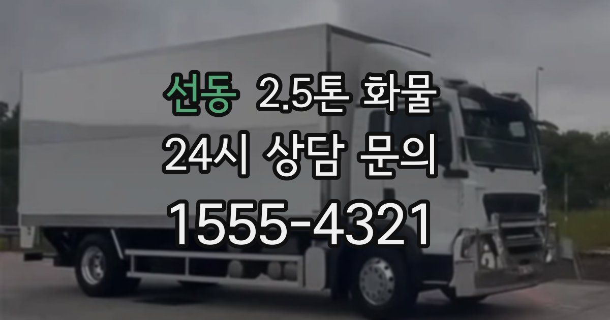 선동 2.5톤 화물