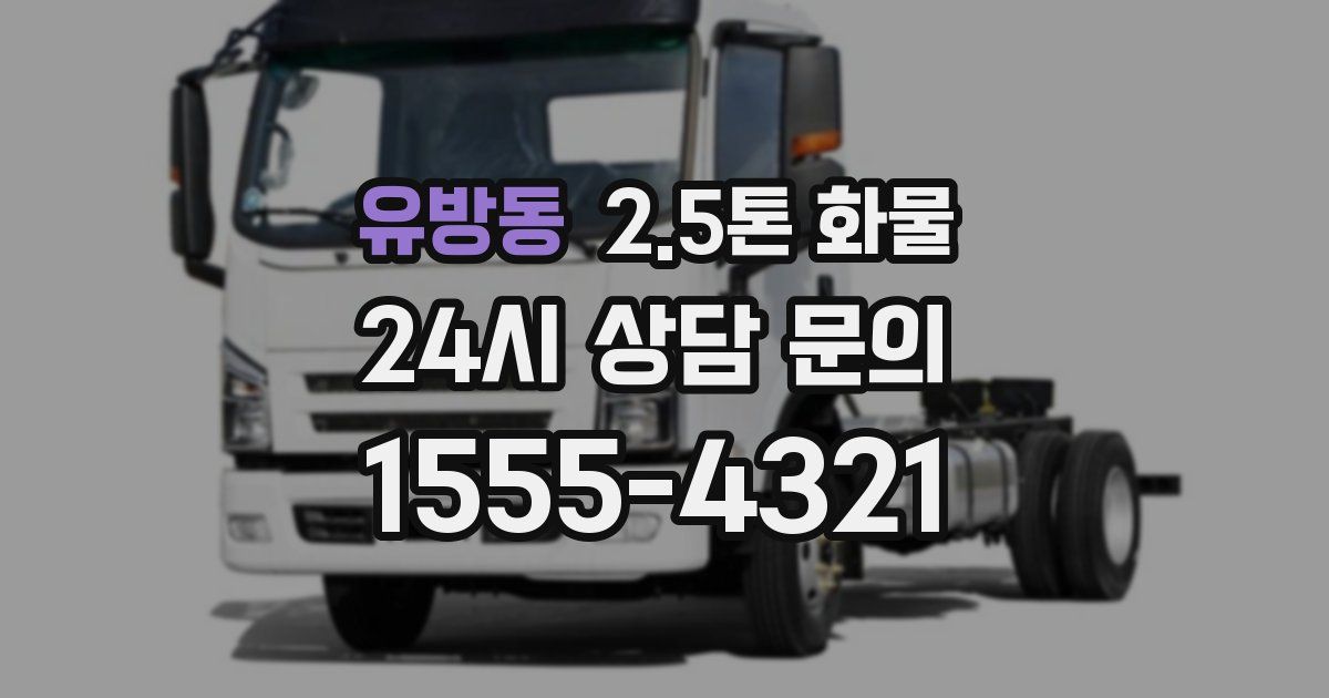 유방동 2.5톤 화물