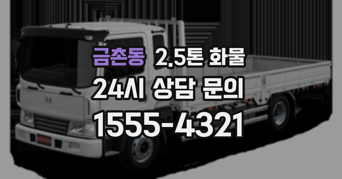 금촌동 2.5톤 화물