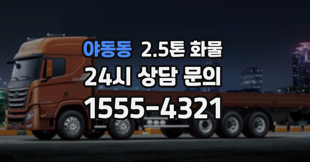 야동동 2.5톤 화물