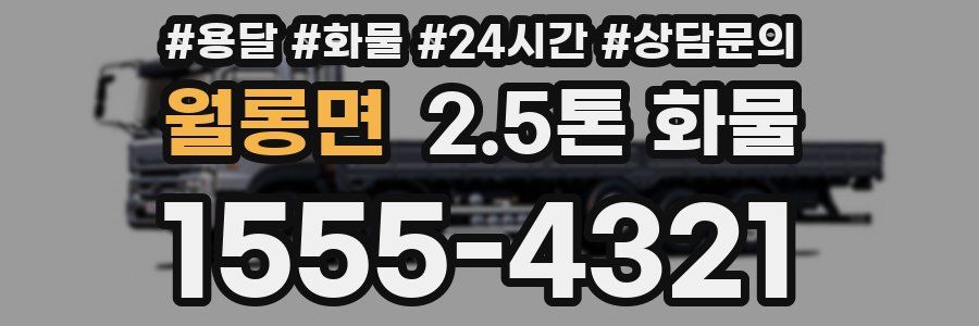 월롱면 2.5톤 화물