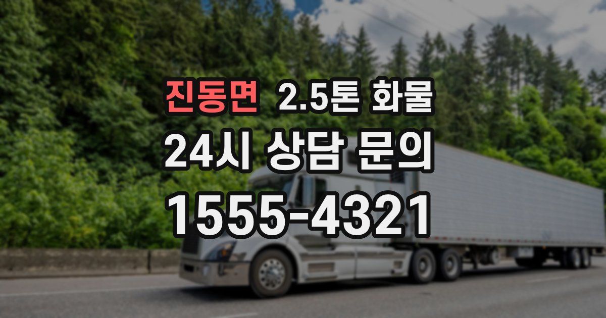 진동면 2.5톤 화물