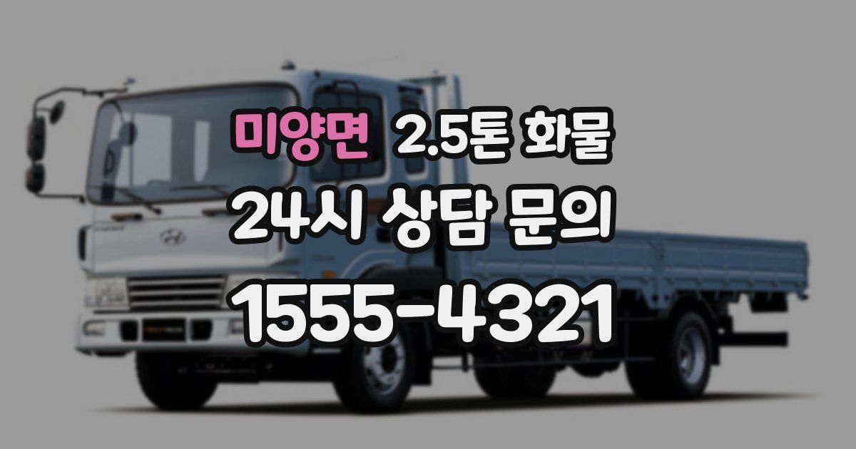미양면 2.5톤 화물