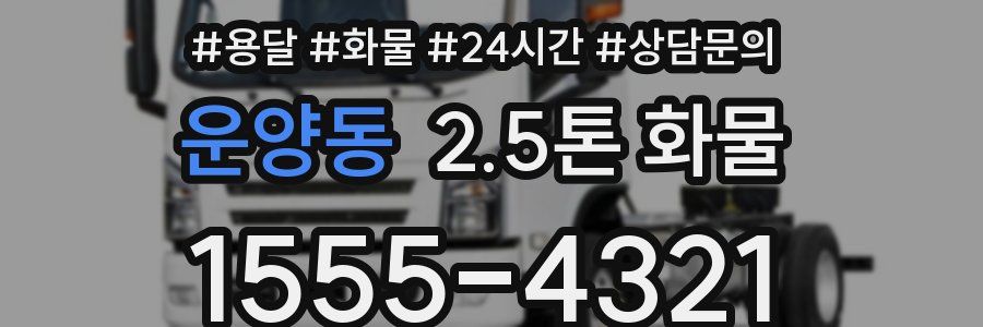 운양동 2.5톤 화물