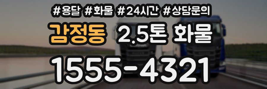 감정동 2.5톤 화물