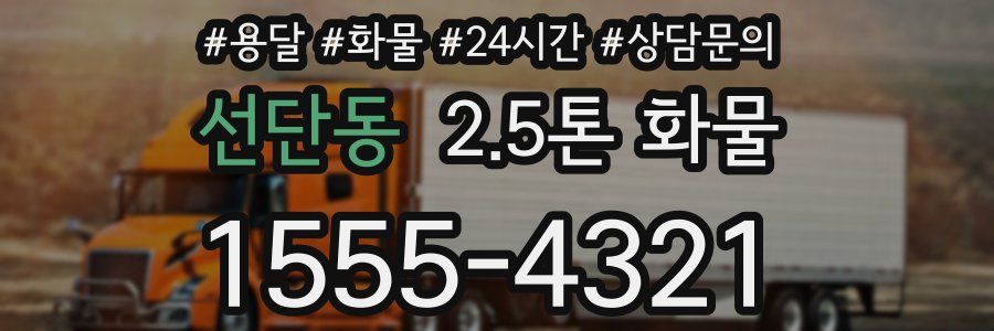 선단동 2.5톤 화물