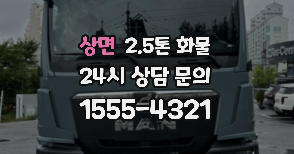 상면 2.5톤 화물