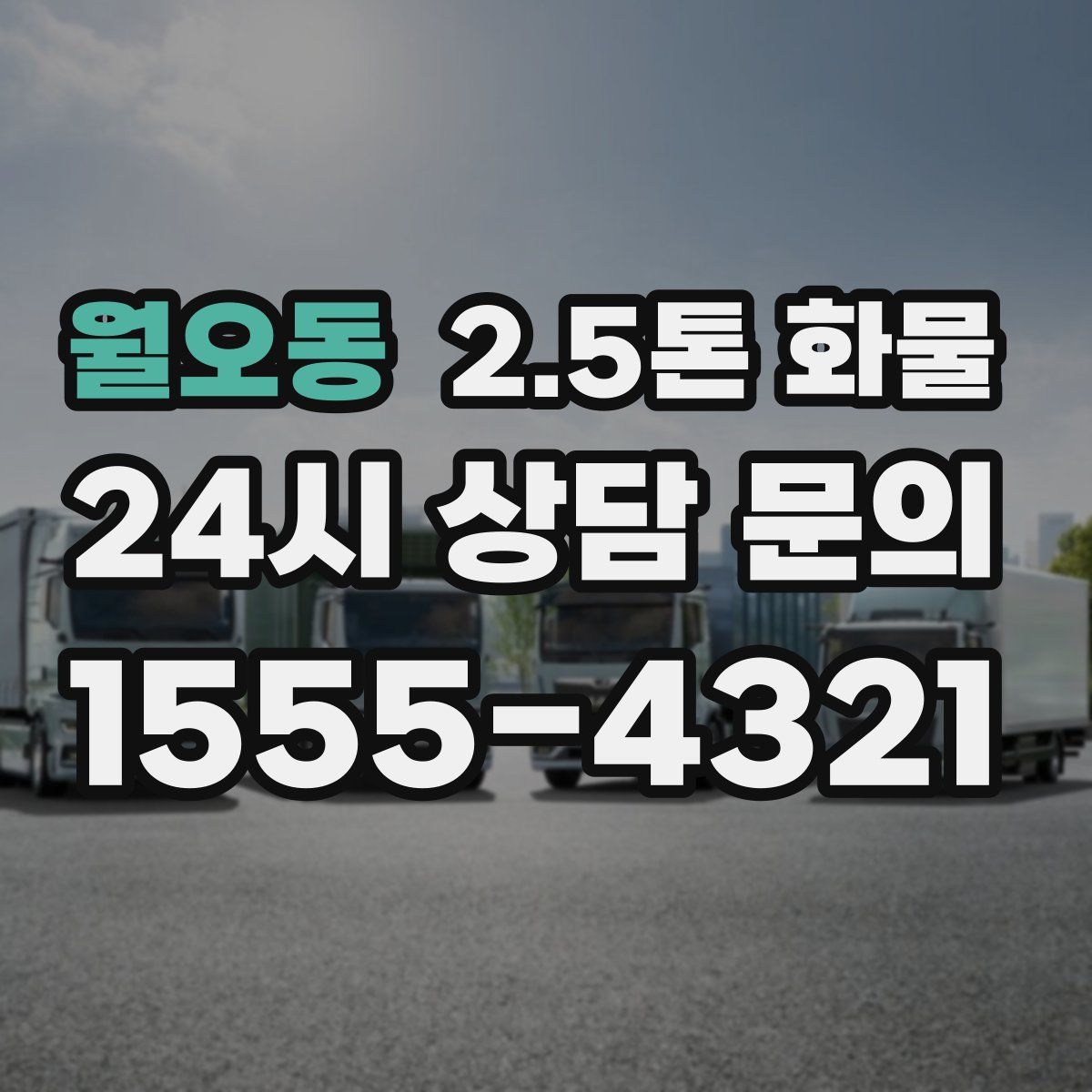 월오동 2.5톤 화물
