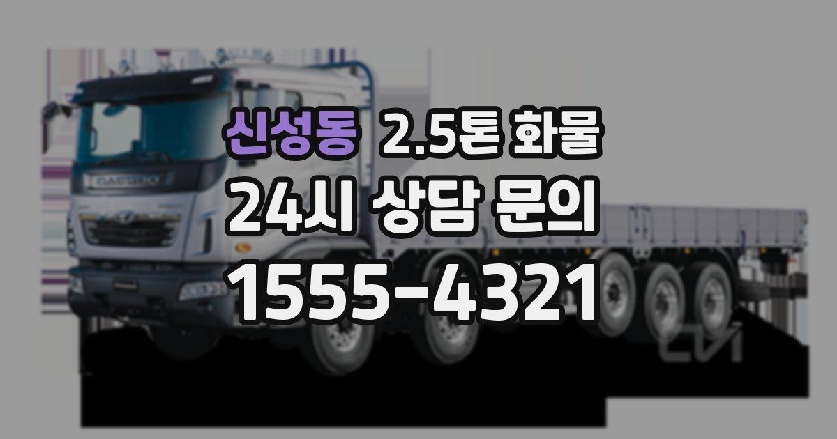 신성동 2.5톤 화물