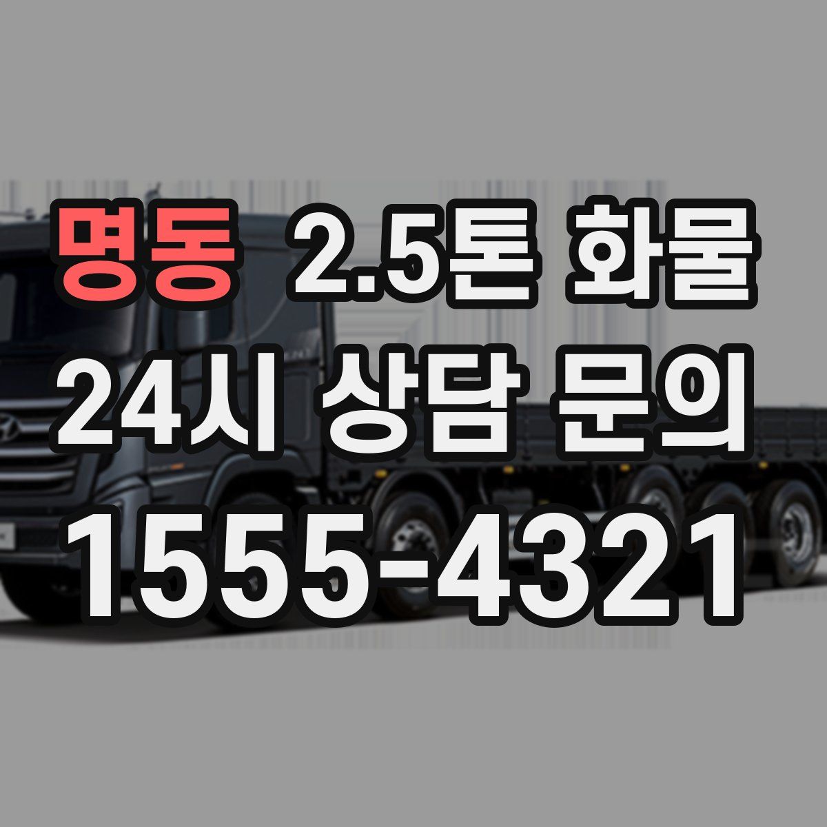 명동 2.5톤 화물