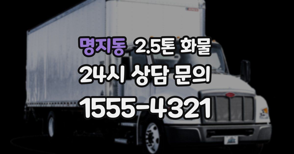 명지동 2.5톤 화물